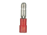 Install Bay RNMB Red Nylon Male Bullet Connector 22-18 Gauge .156 for automotive wiring applications.
