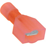 Install Bay RNMD250F Red Nylon Male Quick Disconnect for 22-18 Gauge wiring, showcasing durable nylon construction.