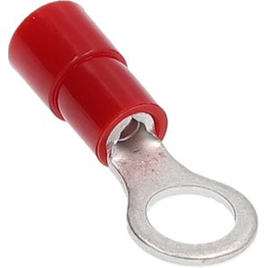 Install Bay RNRT6 red nylon ring terminal for 22-18 gauge wire, package of 100, durable and reliable connection.