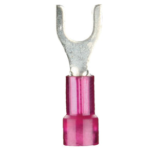 Install Bay RNST10 Red Nylon Spade Terminal 22-18 Gauge #10 Package of 100