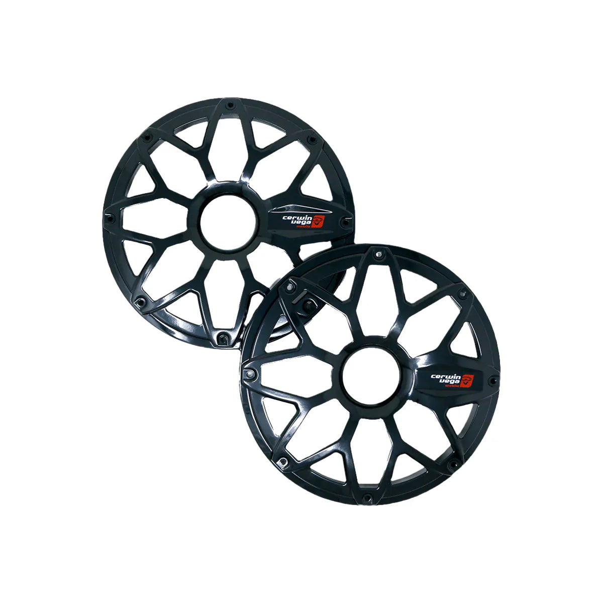 Cerwin Vega SM8FBB RPM Stroker 8" Flush Mount Speaker Grill, Steel With Powder Coating, Pair (Black)