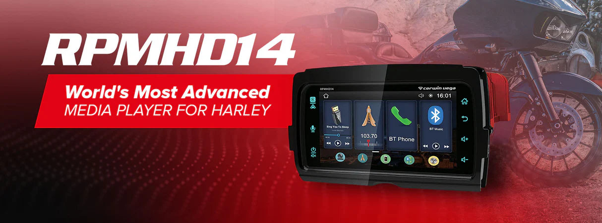 Cerwin Vega RPMHD14 2014-2023 Harley Davidson® Plug N-Play Media Receiver