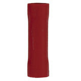 Install Bay RVBC8 red vinyl butt connector for 8 gauge wire, ideal for secure electrical connections.