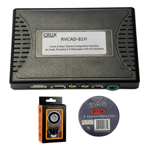 Crux RVCAD-81H Front & Rear View Integration Interface with AV Inputs for AUDI, PORSCHE and VOLKSWAGEN with 4G MIB/MIB1 & PCM4/4.1 Systems