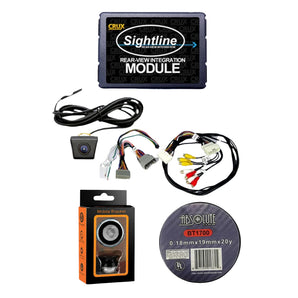 Crux RVCCH-75 Rear-view Integration with camera for 2007-2018 Chrysler, Dodge & Jeep Vehicles w/ MYGIG Systems (includes OEM style lip mount camera)
