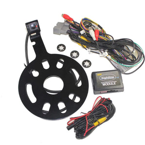 Crux RVCCH-75WM Rear-view Integration for Jeep Wrangler 2007-Up & Spare Tire Mount Camera w/ Moving Guidelines