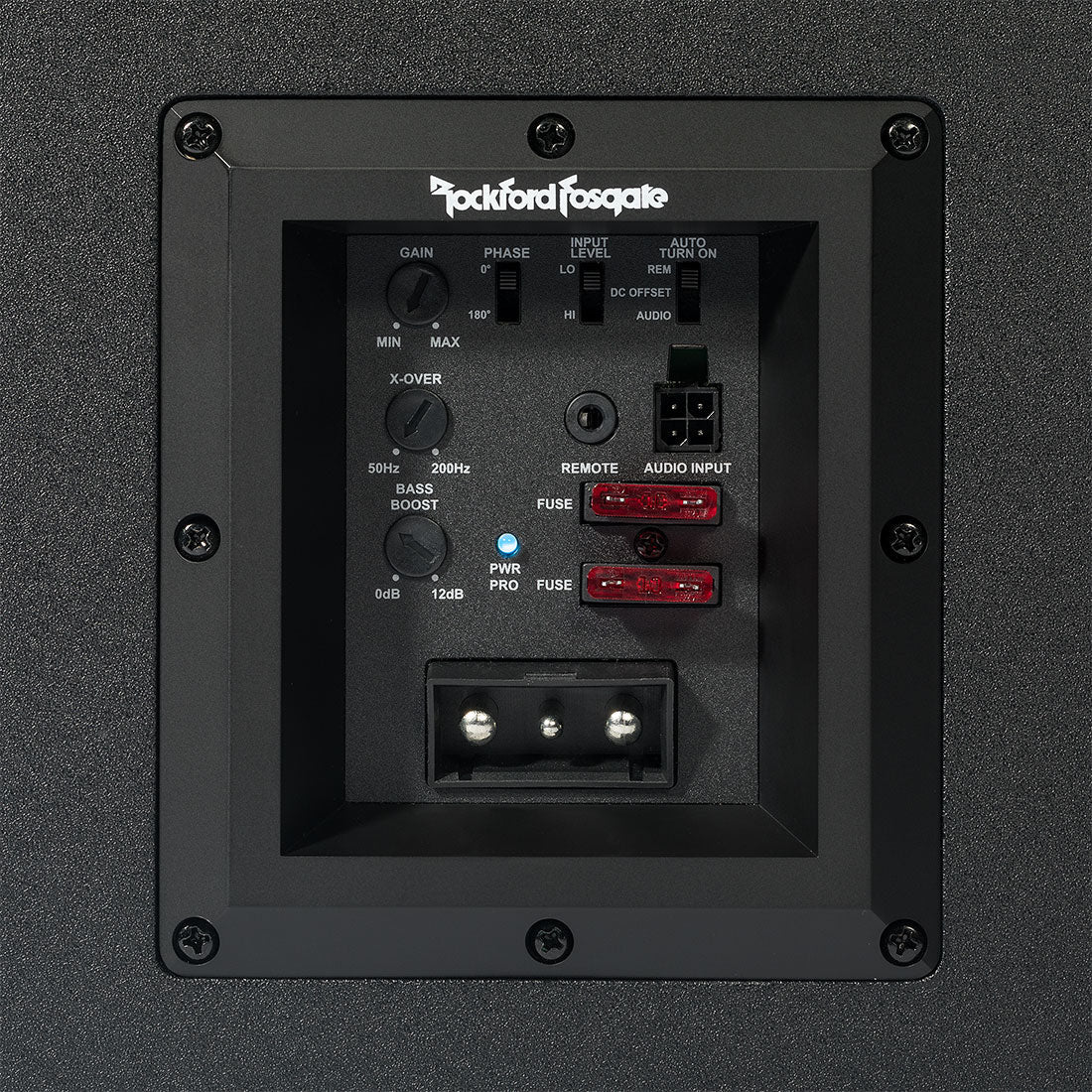 Rockford Fosgate P300-10 300W 10" Powered Bass Sub Enclosure Amp + 8 Gauge Kit