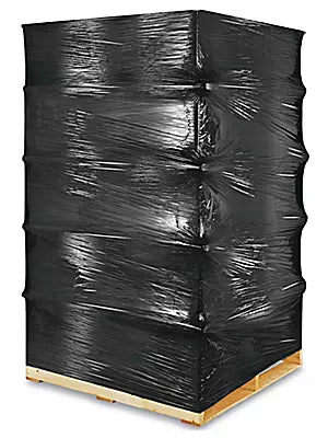 HQ 18" x 1500' 80 Ga 4 Rolls Pallet Wrap Stretch Film Shrink Wrap 1500FT Black