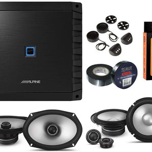 Alpine S2-S65C 6.5" Component, S2-S69 6x9" Speaker, S2-A36F Amplifier & PAK1