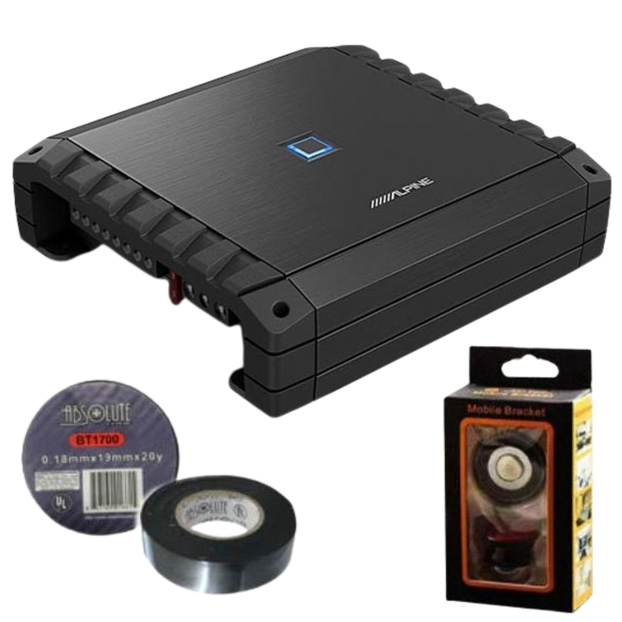 Alpine S2-A36F 600W Next Generation Class-D 4-Channel Car Amplifier Bundle