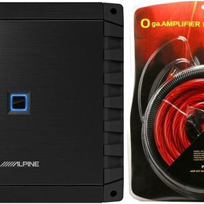Alpine S2-A36F S-Series Class-D 4-Channel Car Amplifier & KIT0 0G Installation AMP Kit