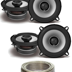 2 Pair Alpine S2-S50 Car Audio 5 1/4" 340W Speakers + 20' Speaker Wire Package