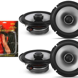 2 Alpine S2-S65 6.5" 480 Watts 2Way Coaxial Car Speakers & KIT10 AMP Kit