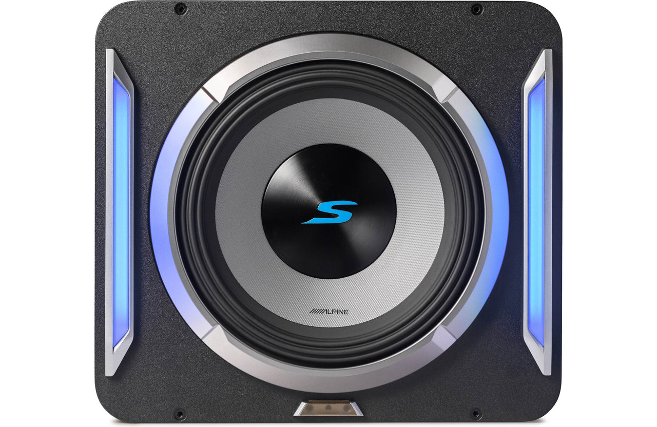 Alpine S2-SB10 PrismaLink™ S2-Series sealed subwoofer enclosure with 10" subwoofer and RGB lighting