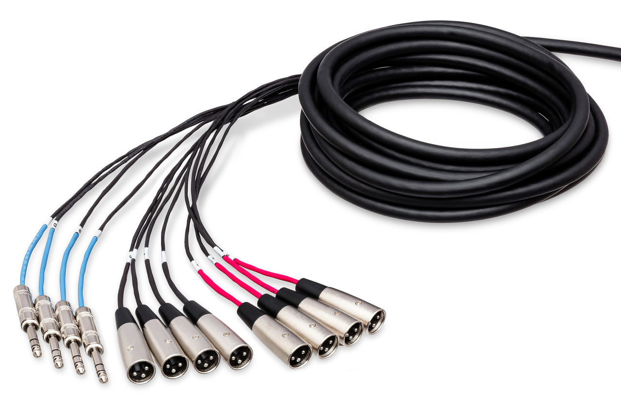 Hosa SH-8X4-25 Pro-Conex 8x4 Stage Box Snake 25 foot