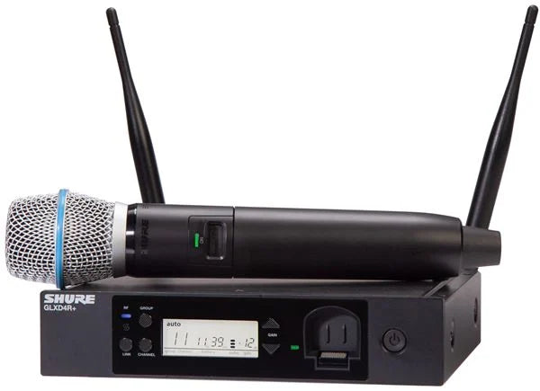 Shure GLXD24R Plus Dual Band Vocal Handheld Wireless System with Beta87A