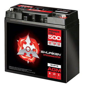 Shuriken SK-BT18 12V High Performance AGM Power Cell Battery for Systems Up To 500 Watts