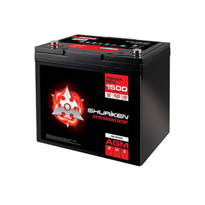 Shuriken SK-BT60 12V High Performance AGM Power Cell Battery for Systems Up To 1500 Watts