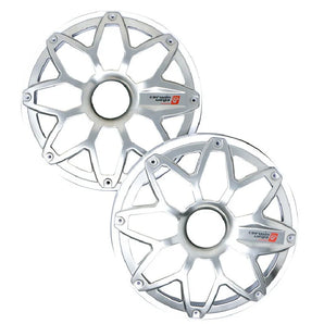 White RPM Stroker Marine 6.5 Inch Speaker Grill Pair