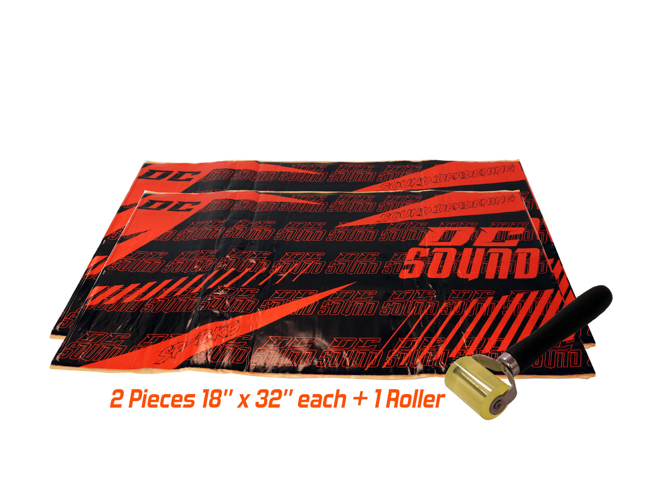 DC Sound SP-BK2 2 Sheets 18" x 32" Sound Deadening Noise Insulation Vibration Dampening Material Bulk Kit +Roller