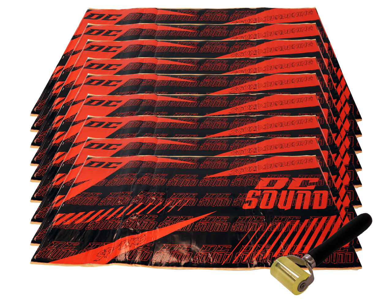 DC Sound SP-BK9 9 Sheets 18" x 32" Sound Deadening Noise Insulation Vibration Dampening Bulk Kit + Roller & Removal Tools