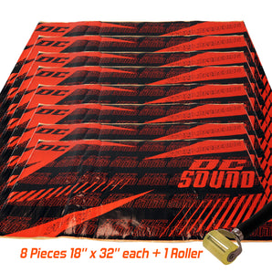 DC Sound SP-BK8 8 Sheets 18" x 32" Sound Deadening Noise Insulation Vibration Dampening Material Bulk Kit +Roller