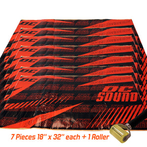 DC Sound SP-BK7 7 Sheets 18" x 32" Sound Deadening Noise Insulation Vibration Dampening Material Bulk Kit +Roller