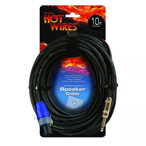 On-Stage SP14-10SQ Speakon Cable with Neutrik Connectors (10', NL2-QTR)