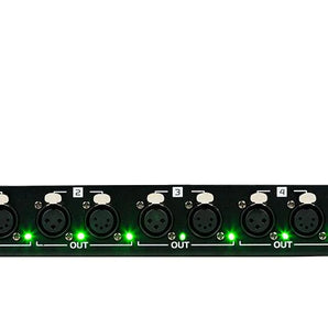 Antari SPLIT124 Event Lighting - 1 In and 4 Out and 1 Through - Optical DMX Splitter
