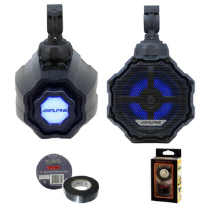 Alpine SPV-65RGB-CAN 6.5” Weather-Resistant RGB LED Speaker Bundle