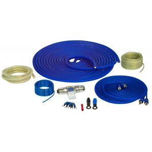 Stinger SS1200XS 1200W Amp Kit w/ Blue Twisted RCA & Satin Acc Fuse Holder w/ 150A Fuse