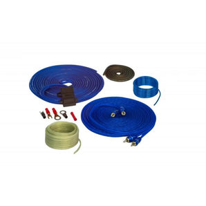 Stinger SS300XS 300W Amp Kit w/ Blue Twisted RCA & Satin Acc w/ Atc Fuse