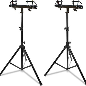 2 MR TRUSS Universal Black Pro Lighting 7' Tripod Light Stand & Square Truss T-Bar Adapter