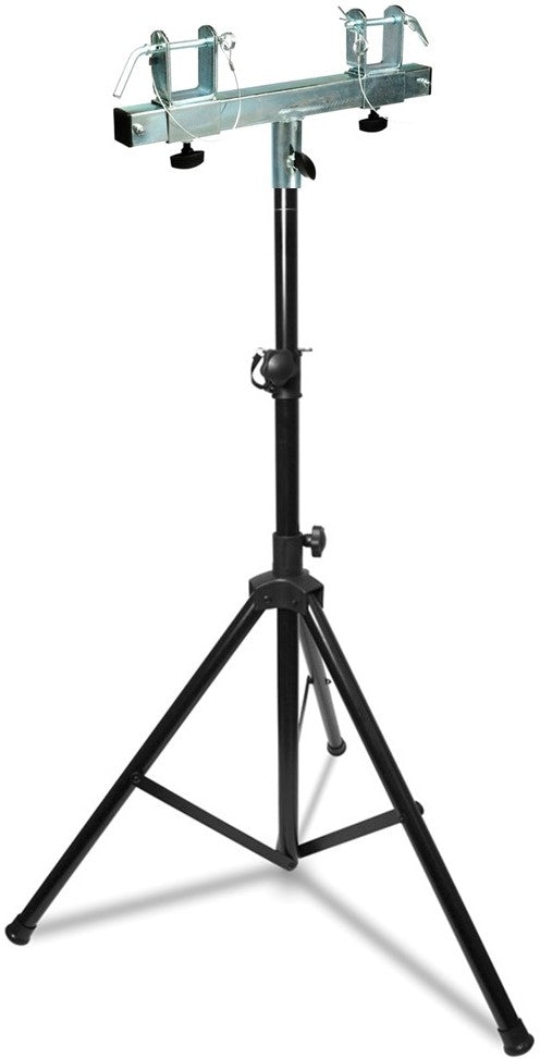 2 MR DJ Universal Pro Lighting 7' Tripod Light Stand & Square Truss T-Bar Adapter