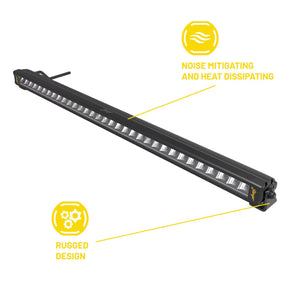 Hexcore STL40LB 40-Inch Straight LED Light Bar, Driving Beam with Amber & White Position Light