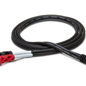 Hosa STP-201RR Right Angle 1/4" TRS Male to Dual Right Angle 1/4" TS Male 1 Meter