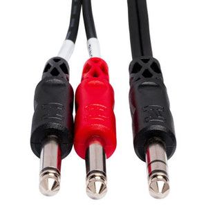 Hosa STP-204 Insert Cable 1/4" TRS Male to Dual 1/4" TS Male 12 foot