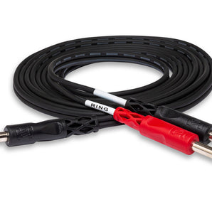 Hosa STP-204 Insert Cable 1/4" TRS Male to Dual 1/4" TS Male 12 foot