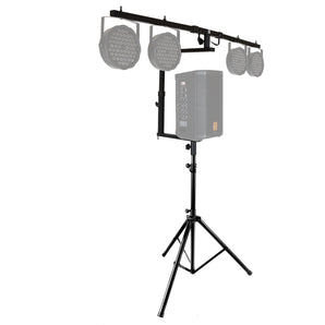 MR DJ STSPLI-SS350 Adjustable T-Bar Stage Lighting Extension with Speaker Stand
