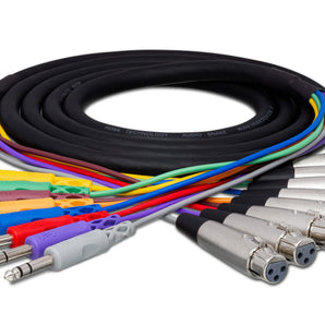Hosa STX-807F 8-channel XLR Female to 1/4" TRS Male Balanced Snake 23.1 foot