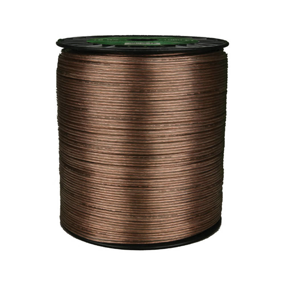Install Bay SW16-500 Speaker Wire 16 Gauge All Copper Clear Coil - 500 ft