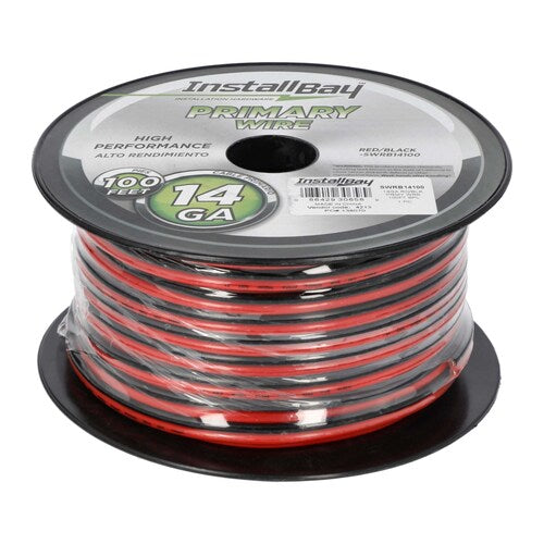 Install Bay SWRB14100 Speaker Wire 14 Gauge All Copper Red-Black Paired Coil - 100 ft