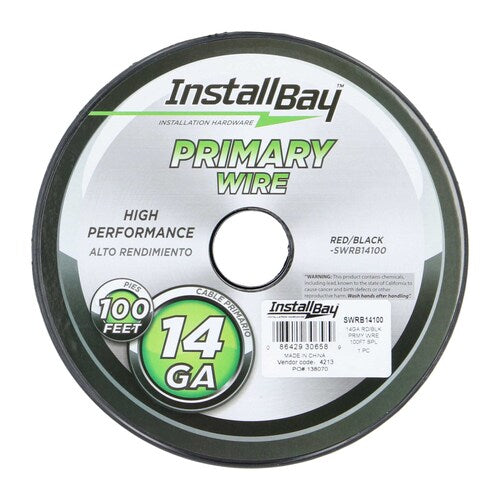 Install Bay SWRB14100 Speaker Wire 14 Gauge All Copper Red-Black Paired Coil - 100 ft
