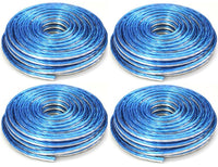 Thumbnail for 4 Absolute SWT18B50 18 Gauge Premium Speaker Wire 50ft Clear Blue/White
