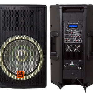 SYNERGY15 Bluetooth Speaker 2-Way 15" Portable Active Powered PRO PA DJ Speaker