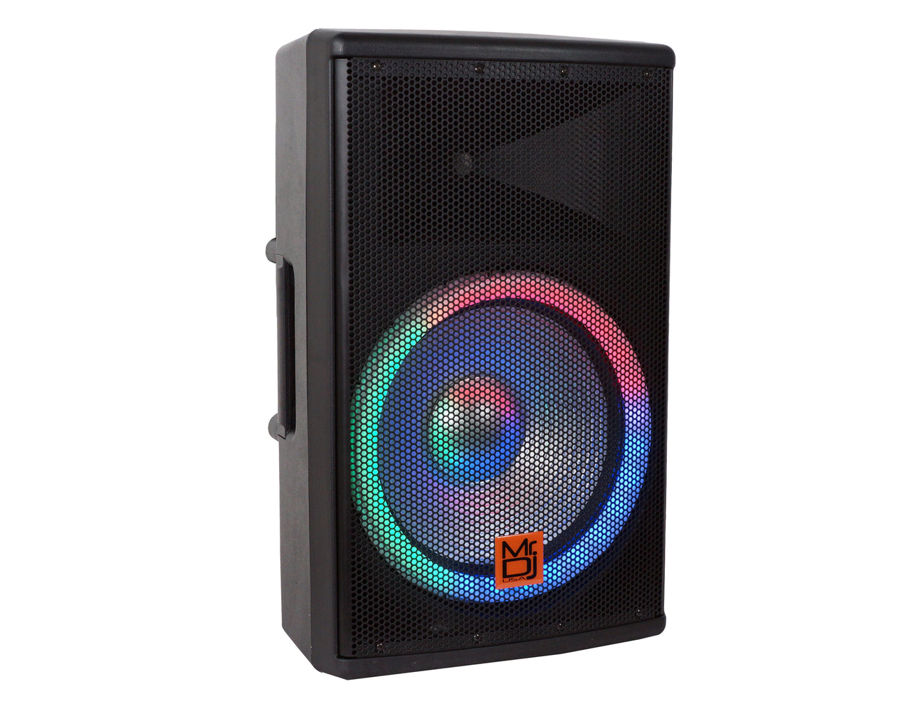 MR DJ SYNERGY15 15" Portable Bluetooth PA Speaker System 4500W Bluetooth Speaker Portable PA System with Microphone input, Party Lights, MP3/USB SD Card Reader, Rolling Wheels