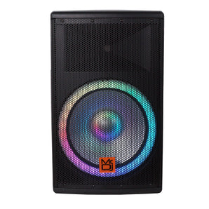 MR DJ SYNERGY15 Pro Audio Indoor Outdoor Ultra Powerful DJ Bluetooth 4500W Watts Peak, 15" Inch Woofer, Rollable Trolley Speaker with Built in Media Player, FM Radio Tuner, USB, SD Card