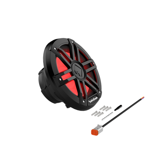 Rockford Fosgate M1D2-12B 1200W 12” M1 Dual 2-ohm Marine Subwoofer Color Optix LED Black