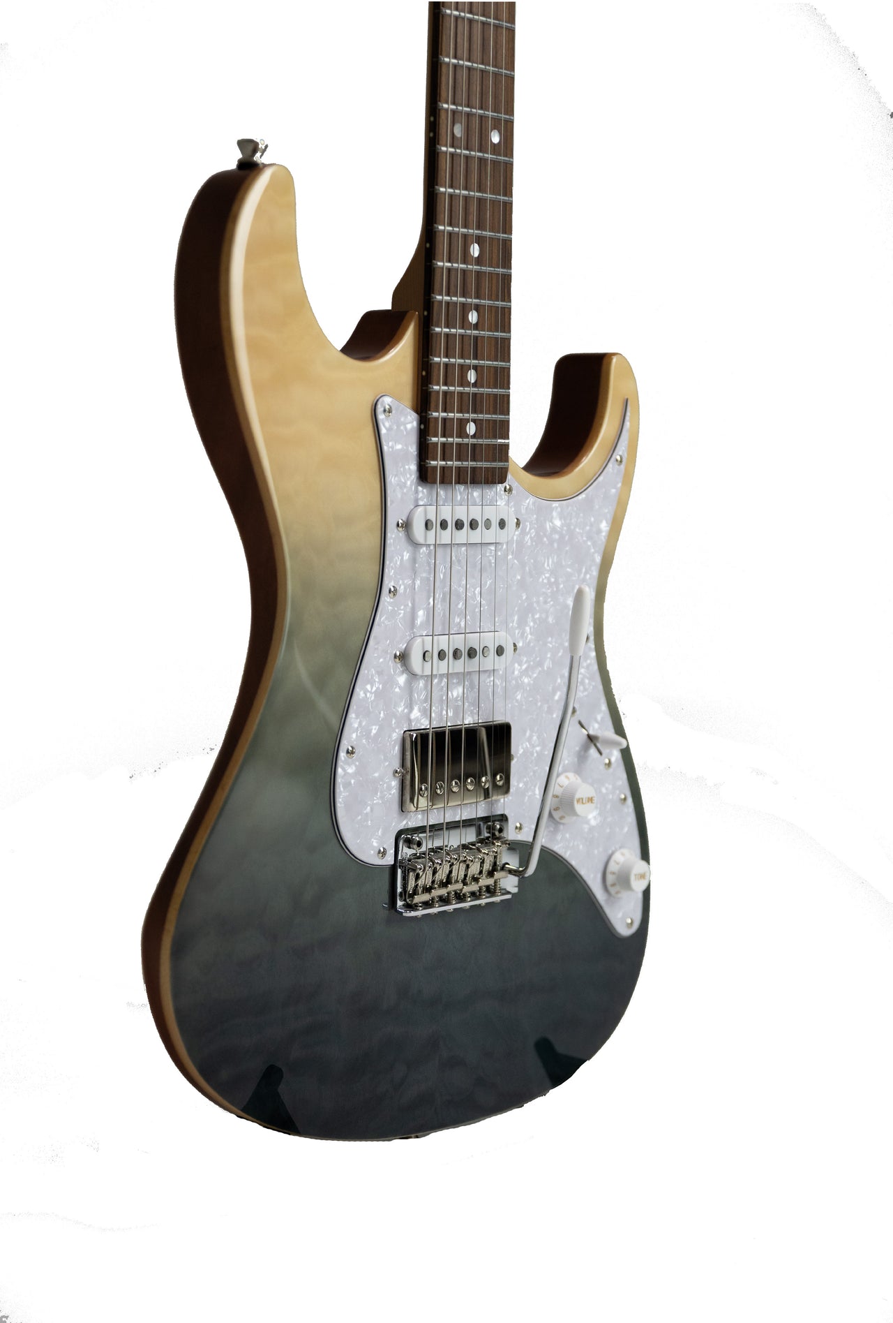 Tagima Stella DW-TBKF-DF/PW Electric Guitar - Transparent Grey Black