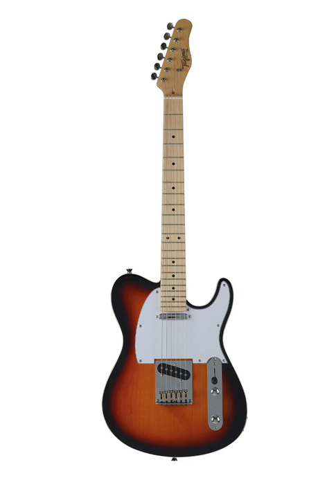 Tagima T 550 SB-LF/WH Electric Guitar, Maple Fretboard, Sunburst Body, White Pickguard